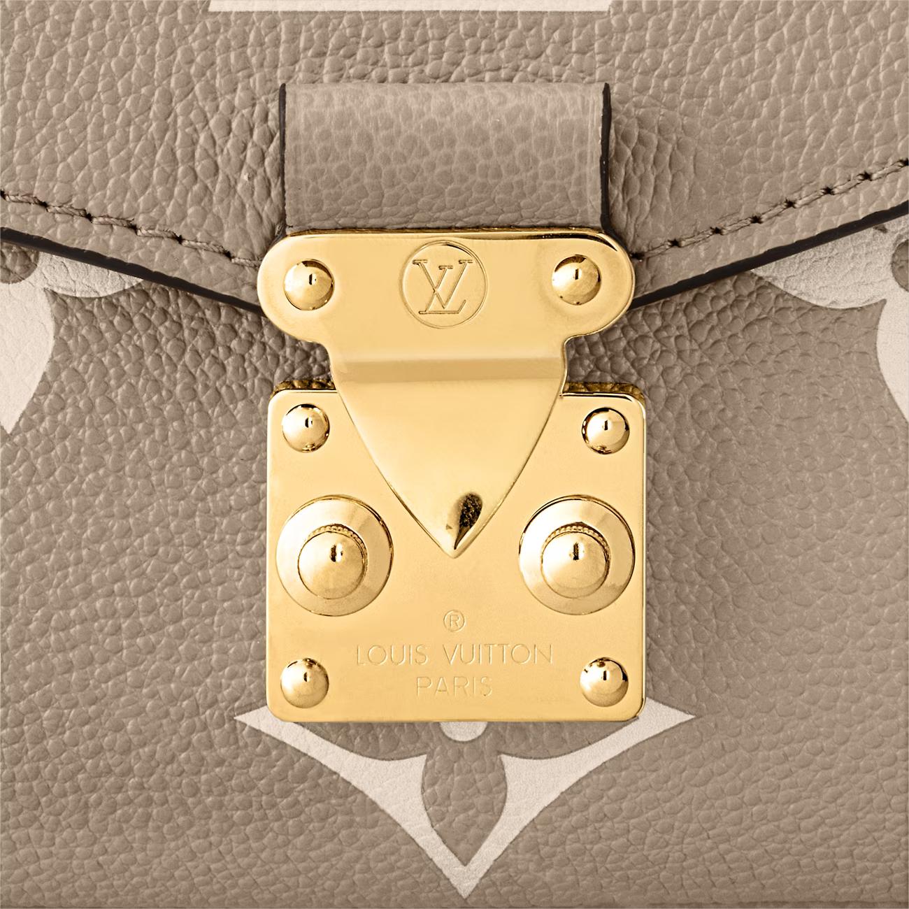 Túi Louis Vuitton Pochette Métis East Nữ West Monogram Empreinte Xám Kem